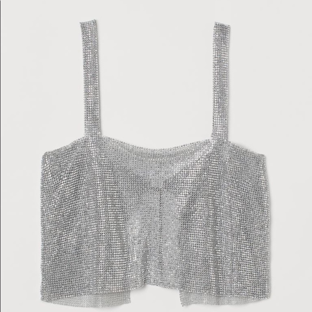 Rhinestone Crop Top